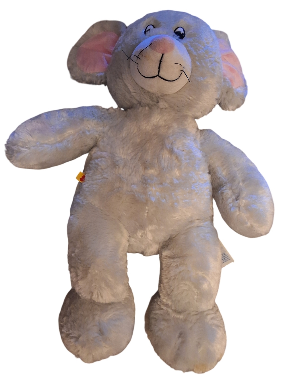 Build-A-Bear Merry Mouse Plush Gray Pink 2013 Retired Whiskers Stuffed Animal